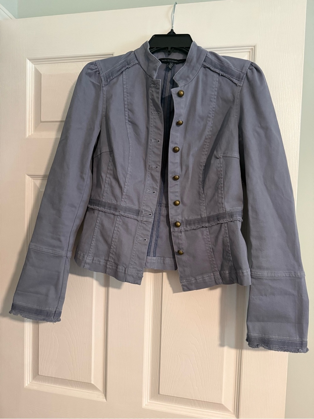 White House Black Market Light grey Military-Style Jacket